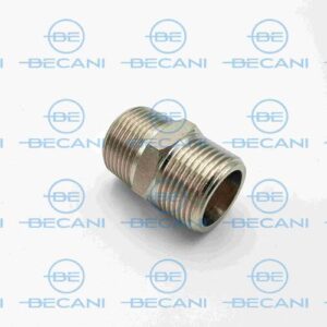 UNION IGUAL R1/4″-1/4″ MACHO BSPT EN LATON NIQUELADO