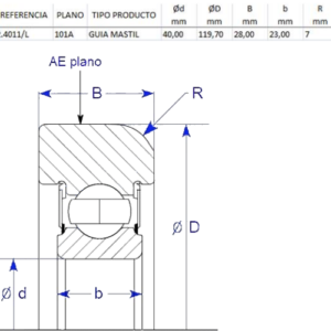 RODAMIENTO PARA CARRETILLA 40X120X28/23