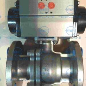VALVULA DE BOLA CON BRIDAS DN=50 + ACTUADOR NEUMATICO D/E CH075 ACERO INOX BRIDAS ANSI 150Lbs