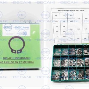 ESTUCHE ANILLOS INOX DIN 471 460 PZAS